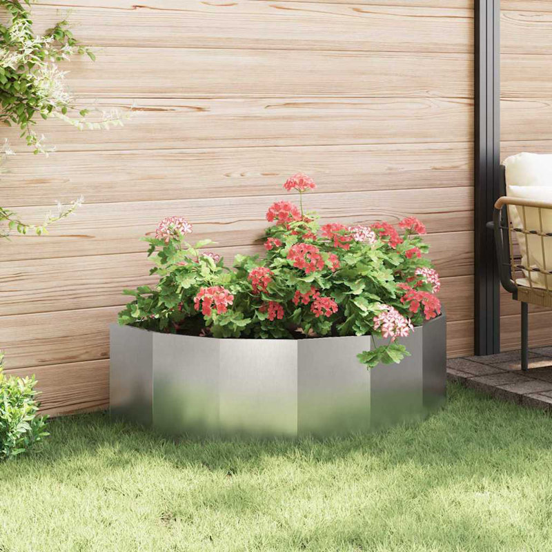 Planter Box, Silver, 35cm H x 120cm W x 60cm D
