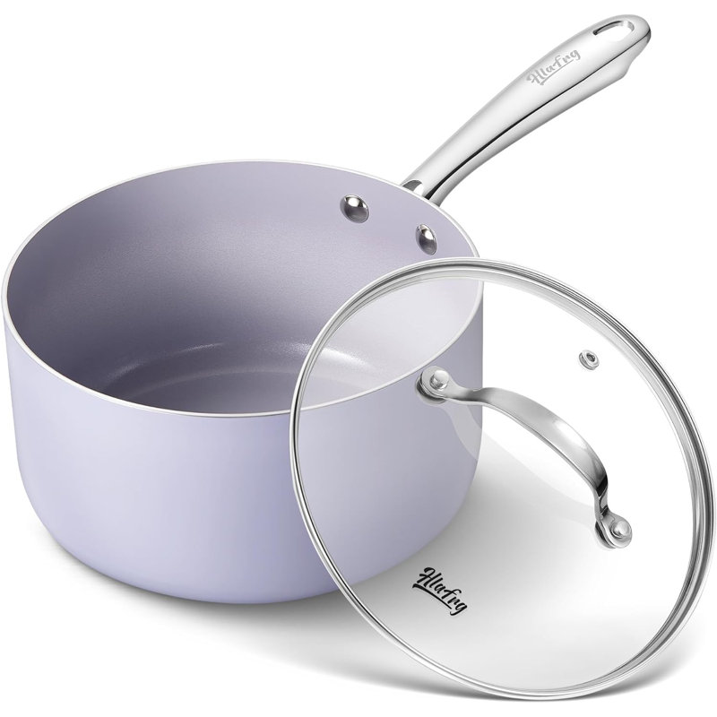 Casserole antiadhésive en aluminium, 3 pintes, Bleu