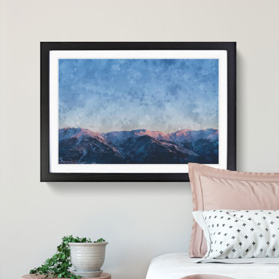 Mountain Horizon in France - Picture Frame Painting Print