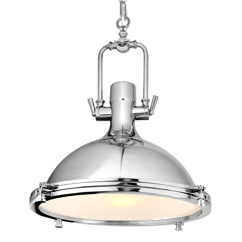 Luminaire suspendu 1 lumière DEL Alheli, Chrome