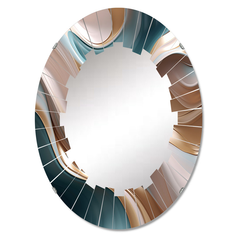 Outre - Miroir mural moderne ovale, 30 po x 20 po
