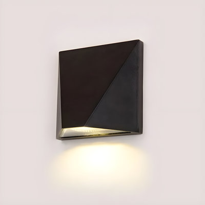Chrishonna LED Flush Mounted Sconce-Modern Geometric Wall Sconce – Square LED Shadow Box Lamp by Mossodor, Elegant Indoor Lighting