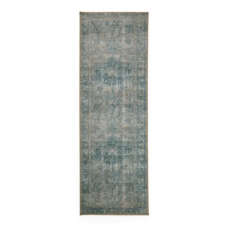 Tapis Morelli-bleu-Morelli, Tapis de couloir 2 pi 6 po x 12 pi