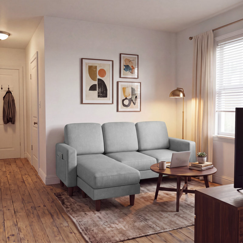Canapé modulaire Aretina, Gris clair