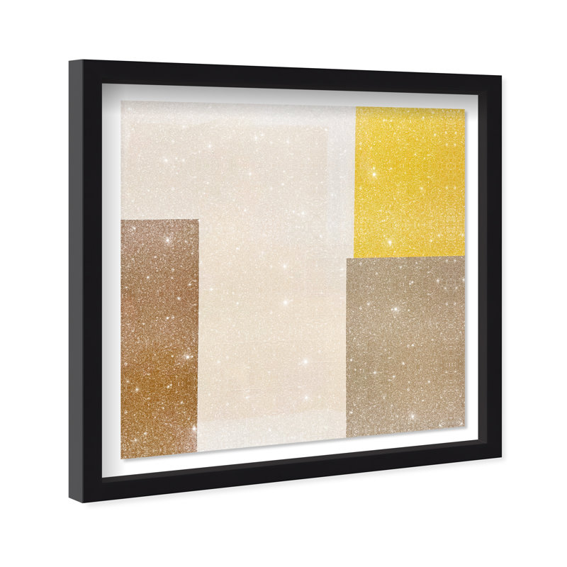 Cubes of Light I Shadowbox Abstract Print by Oliver Gal, Black Frame, 12 x 12, 13.5"H x 13.5"W, Black Frame