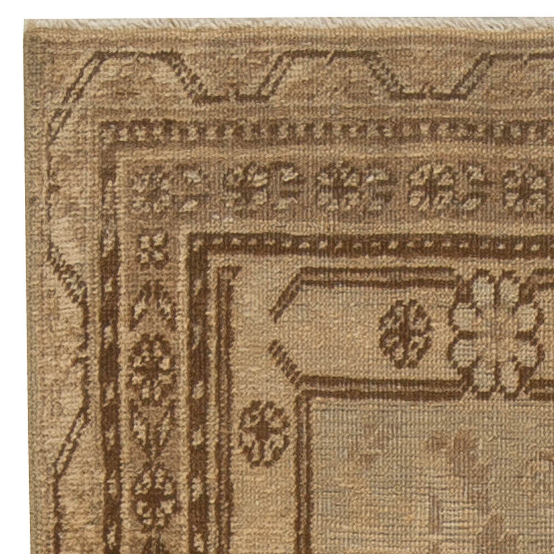 Tapis rétro Khotan Samarkand 4 pi 4 po x 6 pi 4 po
