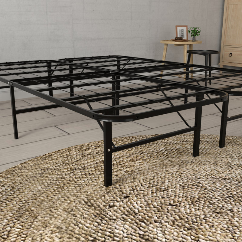 Base de plateforme en acier robuste avec assemblage sans outil et capacité de 2000 lb, Lit simple