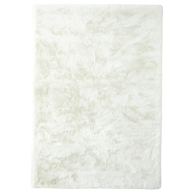 HEAVENLY Solid Colour Machine Made Area Rug, Rectangle 76 x 130 cm, Polar
