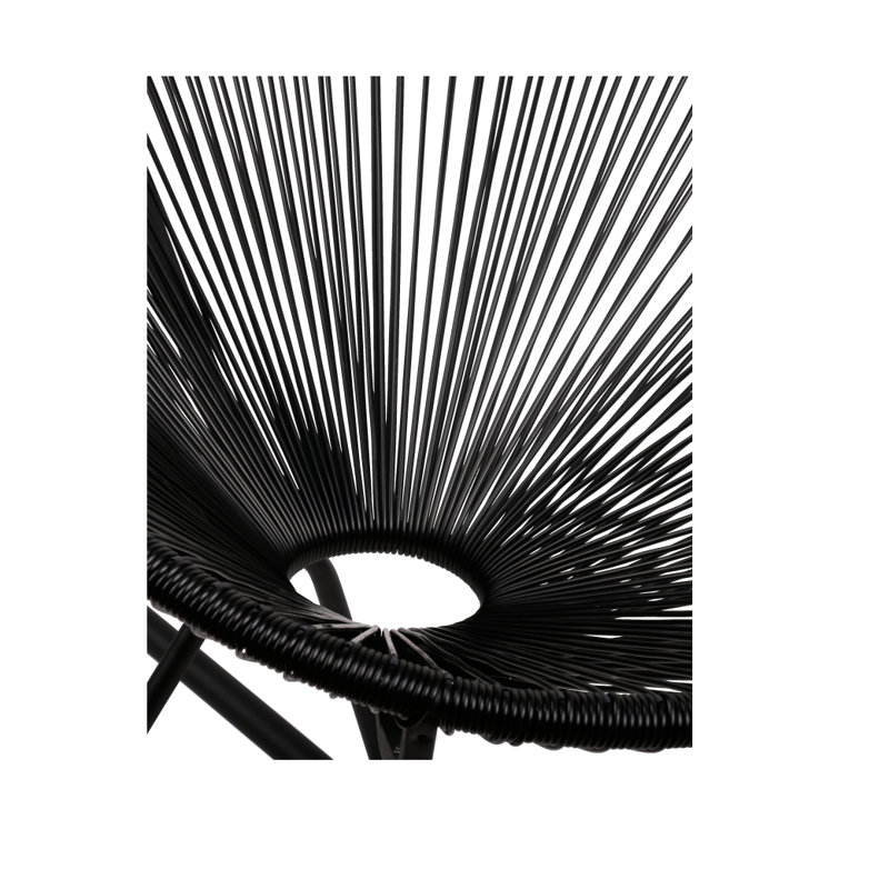 Dienne Plastic Outdoor Dining Side Chair, Black