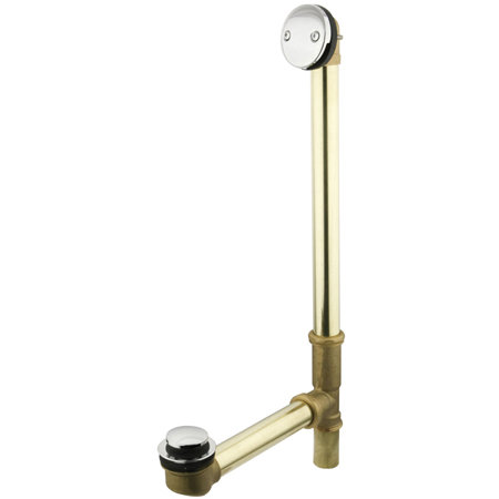 Made to Match Tip-Toe 1.5" Leg Tub Drain With Overflow, Chrome