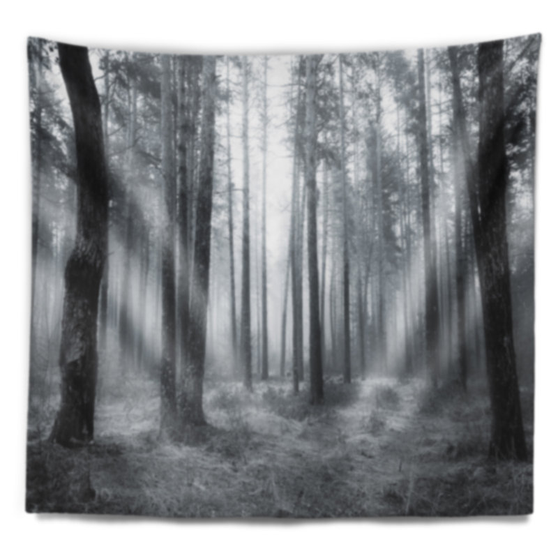 Tapisserie forêt brumeuse, H 32 po x l 39 po