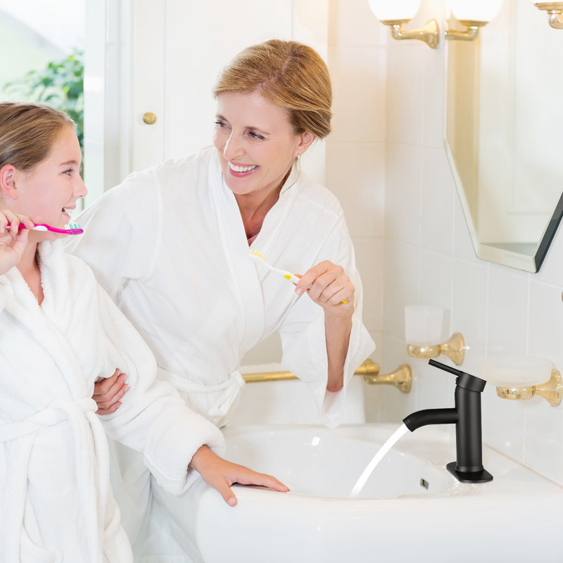 Single-handle Bathroom Faucet, Matte Black