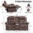 65.7" Modern Manual Reclining Loveseat With Storage Console And Cup Holders-399879668