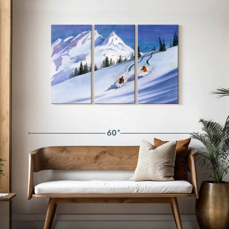 Ski rétro Sireci, H 28 po x l 45 po