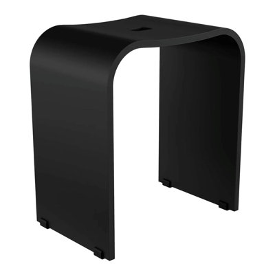 Chaise de douche en plexiglas noir capacité de poids de 330 lb 