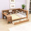 Lit de jour en bois avec bureau et tablettes et lumière DEL et 2 tiroirs-1599064326-1342456642