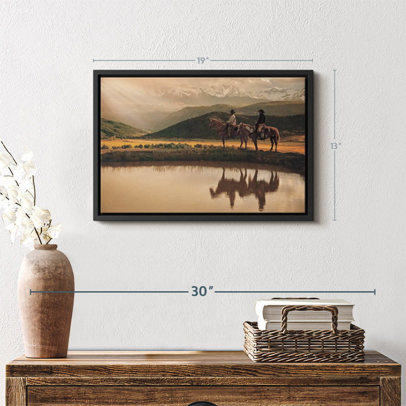 Impression sur toile Rays On The Peak, H 19 po x l 13 po