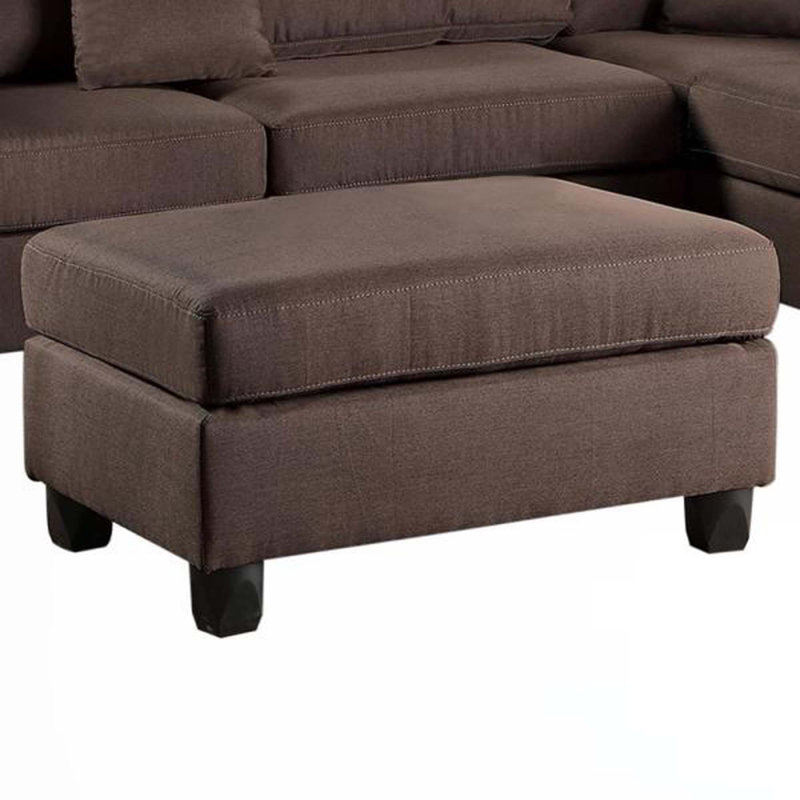 Arkwright 3 - Piece Upholstered Sectional, Chocolate Linen Blend
