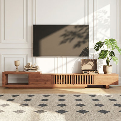 Meuble télé extensible de style médiéval moderne de 78,5 po à 103 po, convenant aux téléviseurs de 70 po à 100 po ou moins