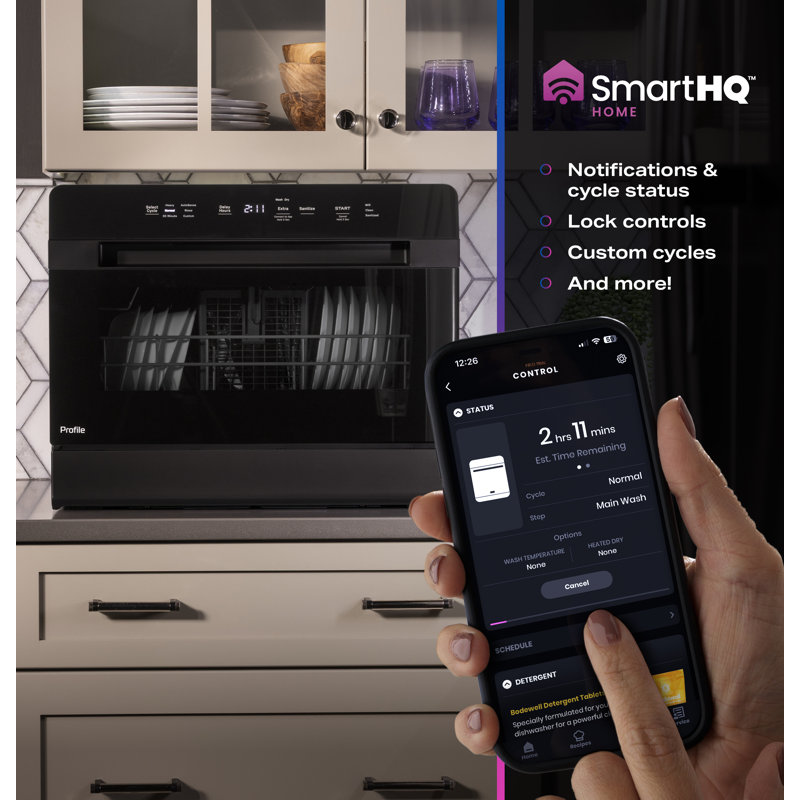 GE Profile ENERGY STAR® Smart Compact Dishwasher for Countertop or Built-In