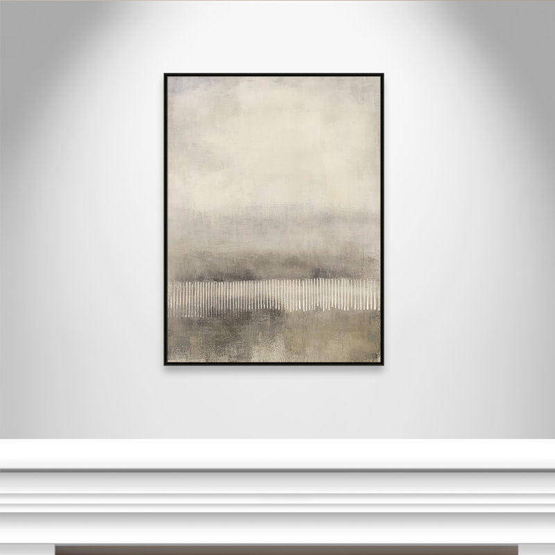 Équilibre équilibré «I» par Irena Orlov, Flottant espresso, H 49,5 po x l 37,5 po