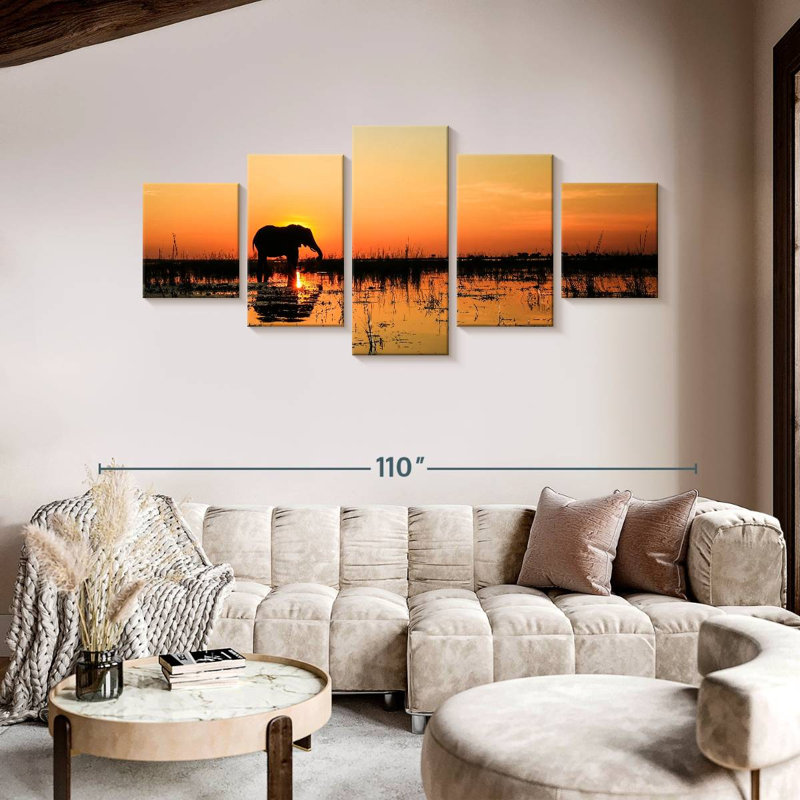 Elephant River, 42" H x 92" W