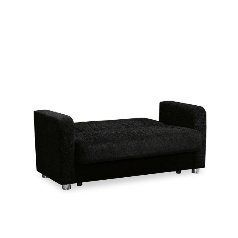 Causeuse convertible avec rangement Primenest Gravita Collection, noir, Noir