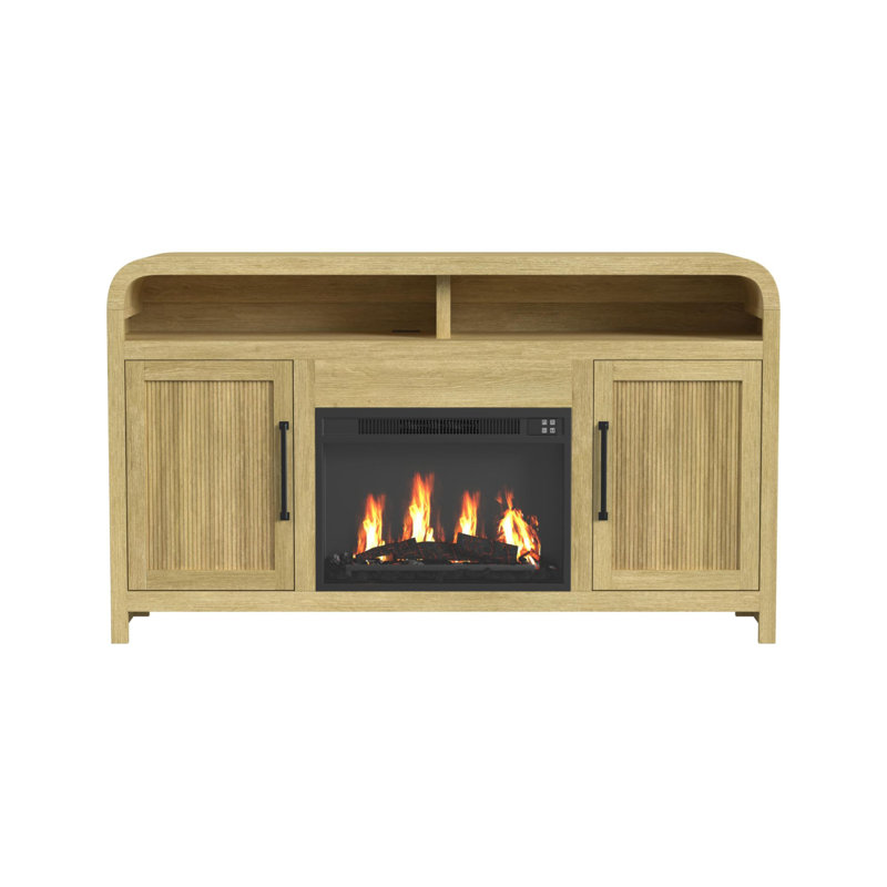 Woodridge Complete Fireplace Cabinet - Single Pack, Brown
