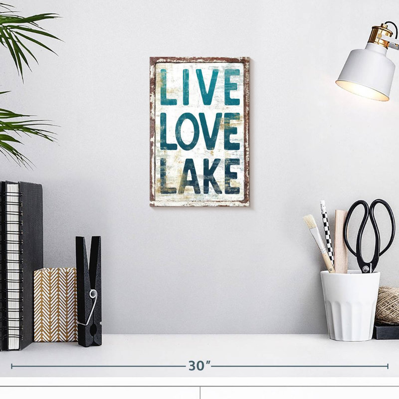 Tergel Live Love Lake Typography, 12" H x 8" W