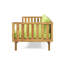 Lit de jour avec coussins en bois et en tissu d'eau, sommier à lattes, 68,79 po L x 31,76 po P x 24,14 po H, assemblage requis, dossier à structure rigide.