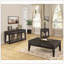 Table basse en acajou avec rangement
