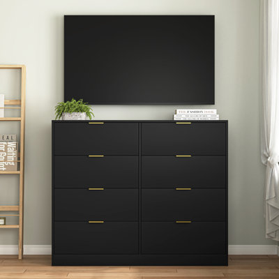 Commode double à 8 tiroirs 47,2 po Gianna