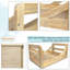 Grand support de rangement pour disques vinyles en bois de noyer de 12 po - peut contenir 100 disques-111689619