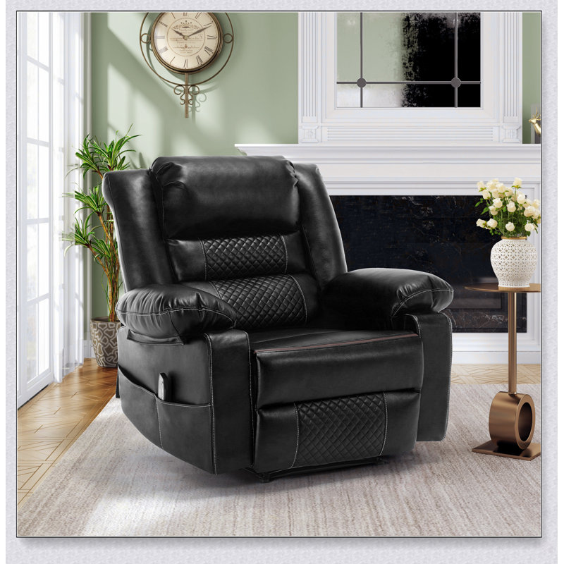 Fauteuil inclinable de massage en cuir respirant avec plusieurs modes de relaxation et une structure robuste pour un confort ultime