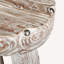 Table de bout ronde 19 po en bois massif blanc