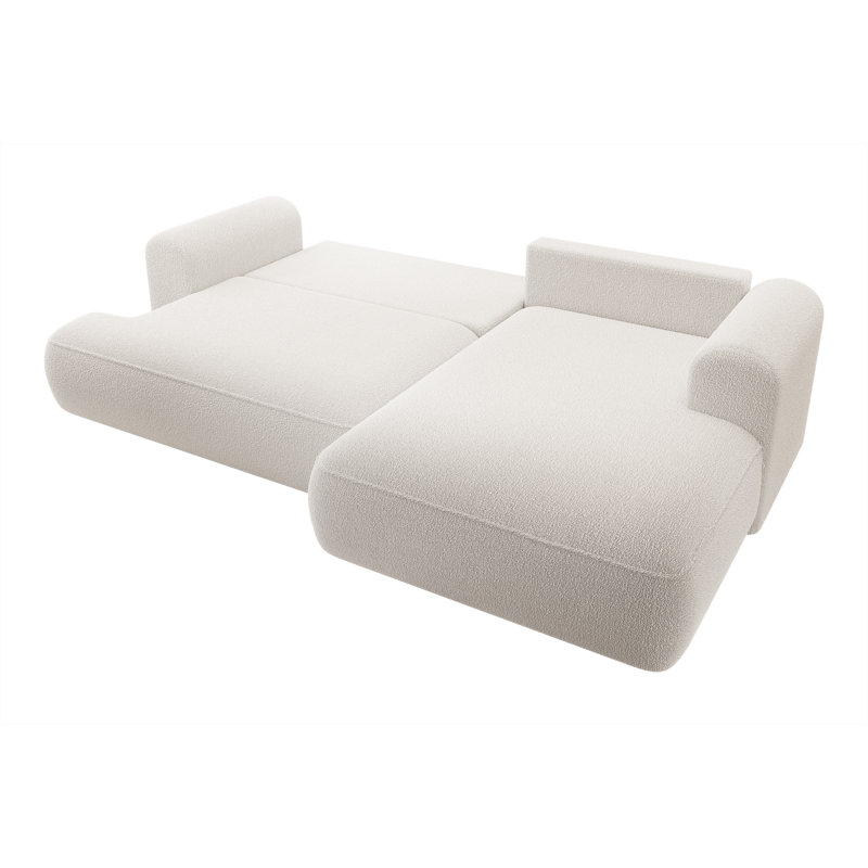 Aian 3 Seater Sofa & Chaise, Cream, Right Hand Facing