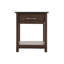 Élégante table de chevet contemporaine en wengé-695977549