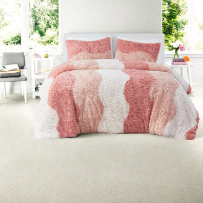 Cozy Bedding Sets, Polyester Twin Xl Ombre Faux Fur For Modern Home