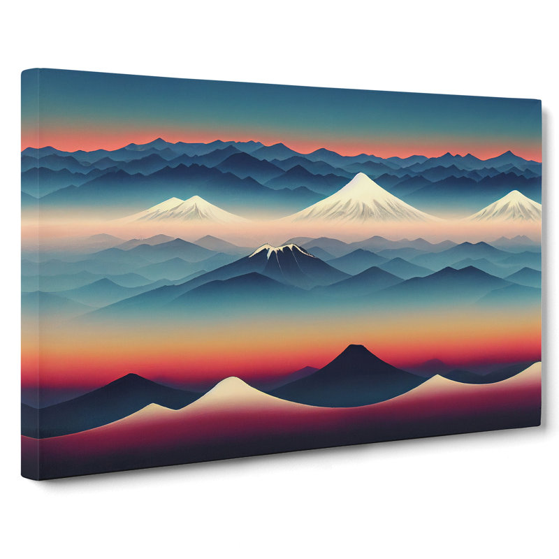 A Japanese Mountain Sunset Vol.2 - Wrapped Canvas Print, 50cm H x 76cm W x 3cm D