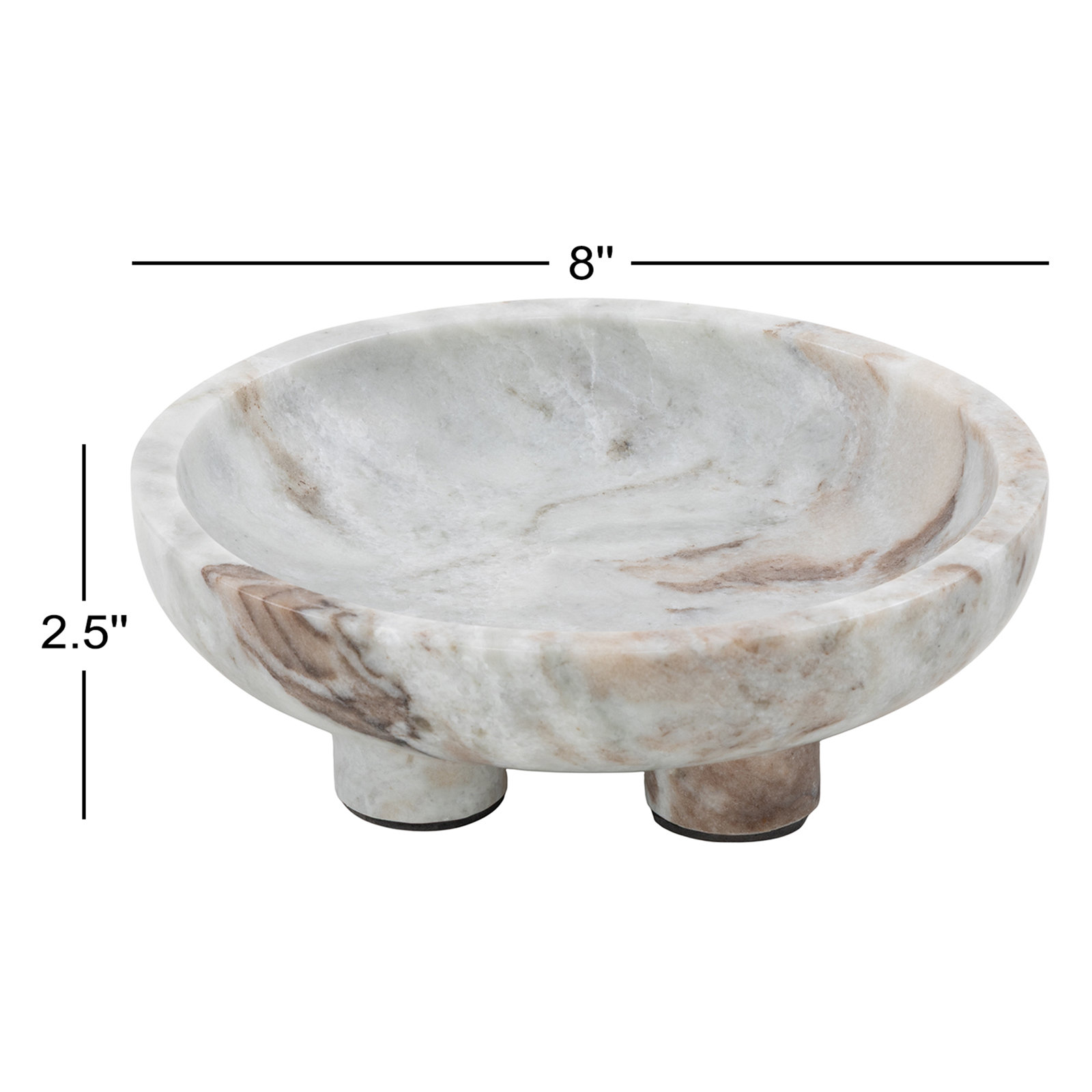Genuine Marble Decorative Bowl, Gray
