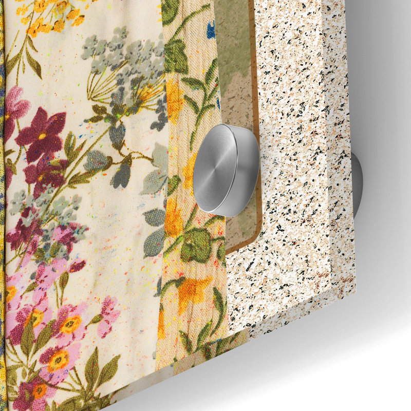  «Natural Beauty In Gold 2» par Alonzo Saunders, art mural en verre acrylique, 24 po x 48 po, H 48 po x l 24 po