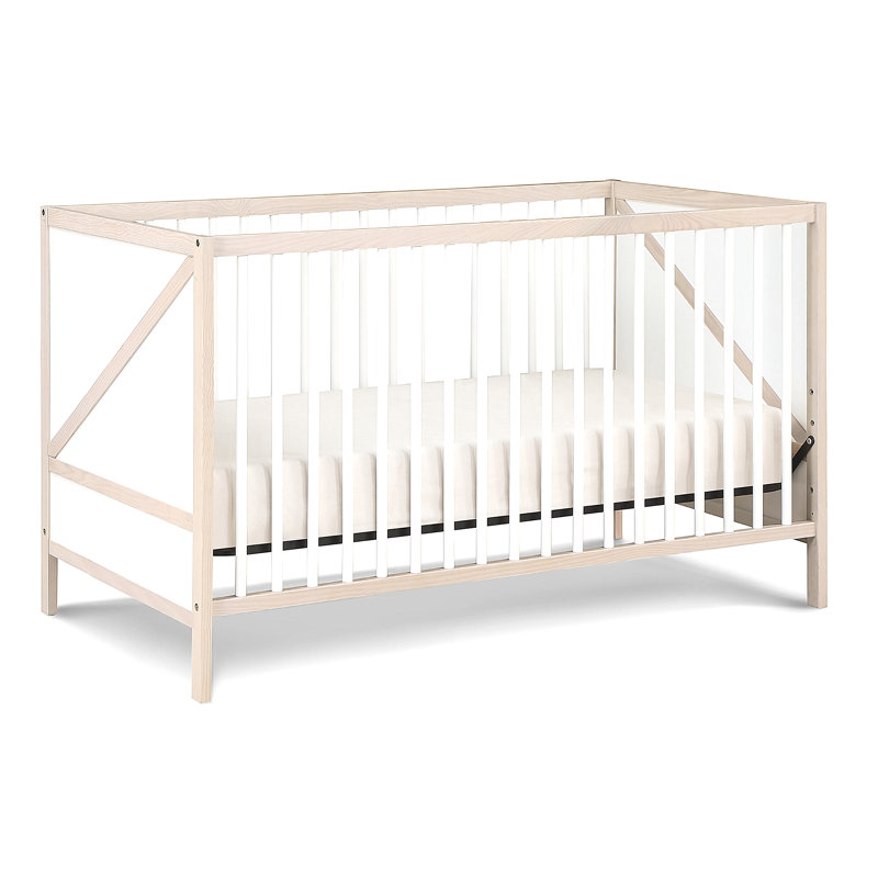 Lit de bébé 3 en 1, Brun clair / jaune