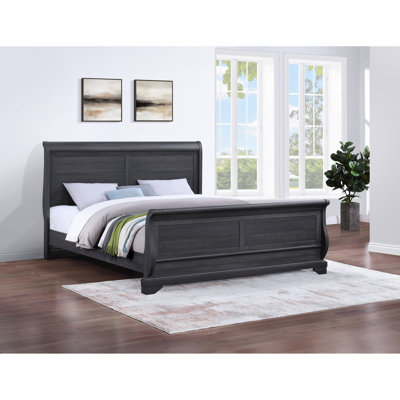 Charcoal Sleigh Bed Frame