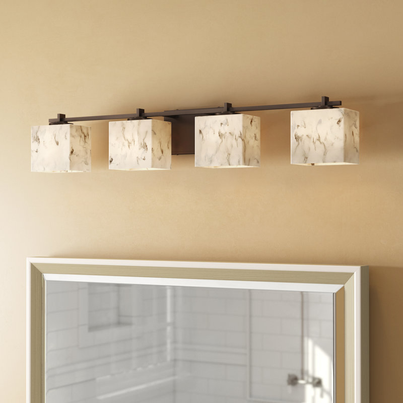 Éclairage pour meuble-lavabo 4 lumières Donatelli, Bronze foncé