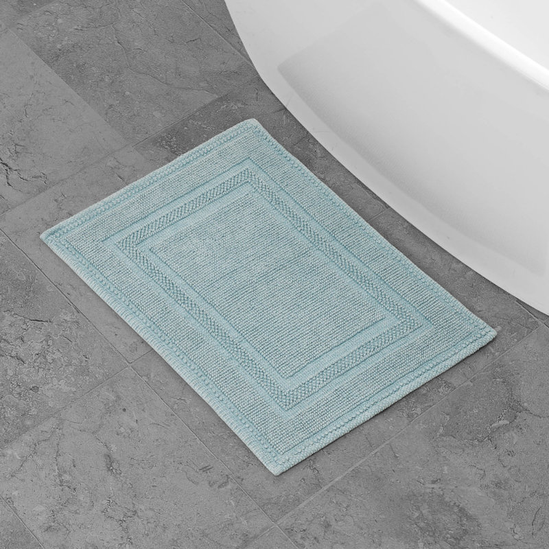 Bath Rug, Washed Aqua, 17" W x 24" L