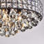 Plafonnier semi-encastré cylindrique de style lustre à 4 lumières 14,6 po Traverso
