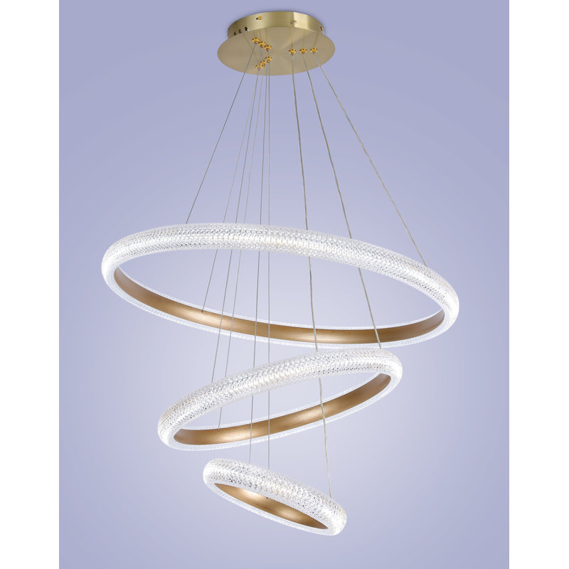 Lustre unique à 3 lumières DEL à niveaux Walthall