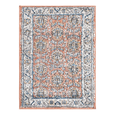 Tapis oriental pêche / gris / bleu Weingartner
