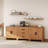 Eaton 3-Piece Modular Sideboard With Drawers & Doors, Weathered Oak Farmhouse Storage Cabinet For Living Room, Dining Room, Or Hallway-1402834882