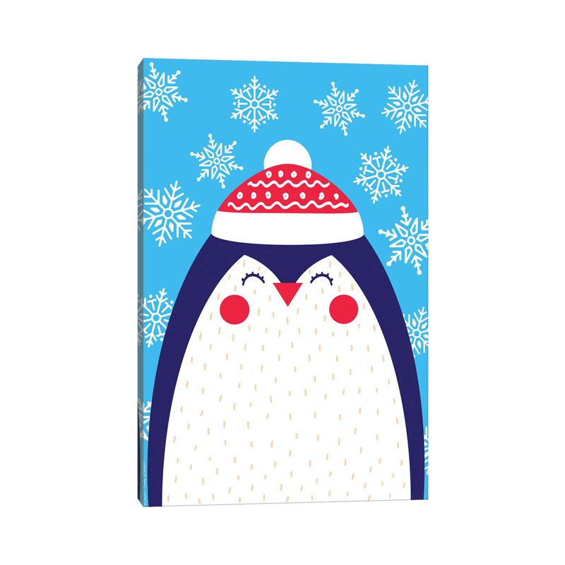 Snowflake Penguin by Seven Trees Design - Gallery-Wrapped Canvas Giclée on Canvas, Canvas